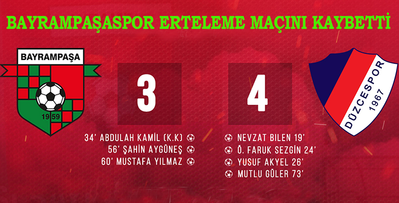 PAŞA SONUNU GETİREMEDİ: 3-4