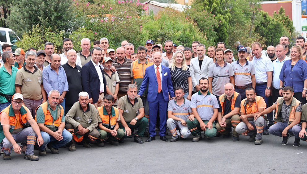 BAŞKAN AYDINER İŞÇİLERLE BULUŞTU