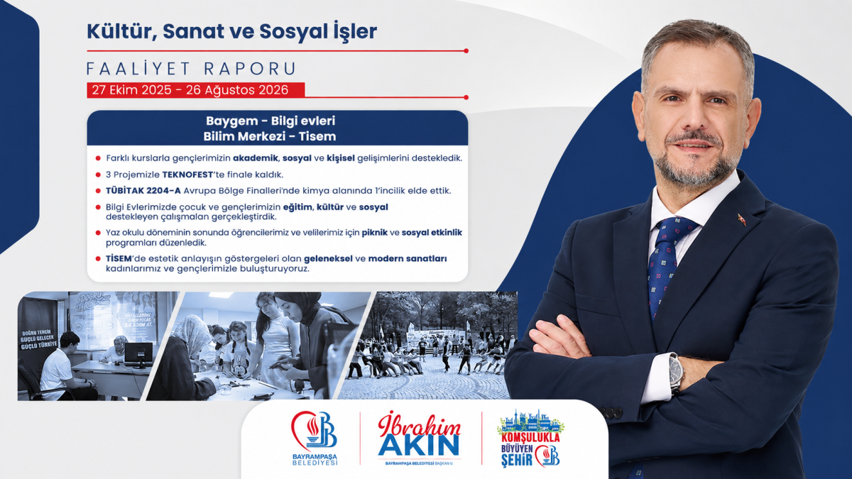 Bayrampaşa Belediyesi'nden 10 aylık kültür, sanat ve sosyal işler faaliyet raporu