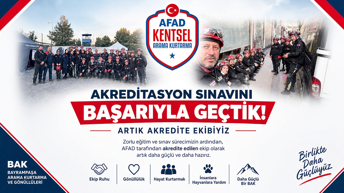BAK, AFAD akreditasyonunu başarıyla tamamladı
