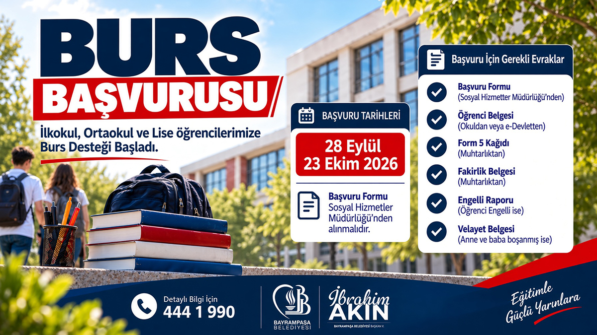 Bayrampaşa Belediyesi’nden öğrencilere burs desteği
