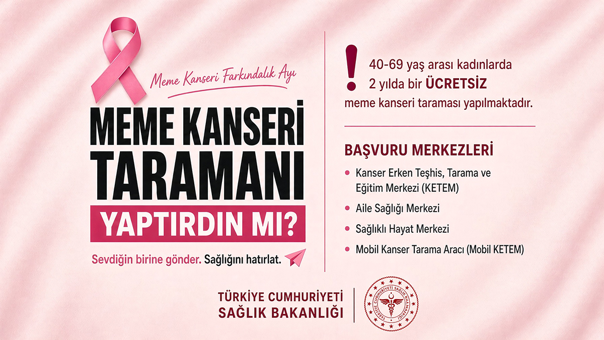 Farkında ol, erken tanı ile güçlü ol!